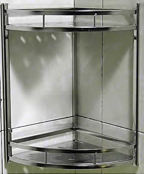 2 Tier Corner Rack JW202 "245x245x375mm" (1207)